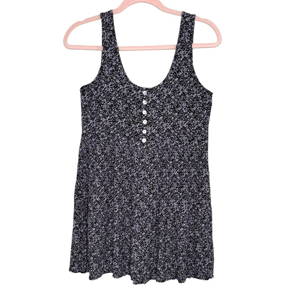 Forever 21 Ruffled Tank Tops Floral Print Sleeveless V Neck Flowy Blouse Small